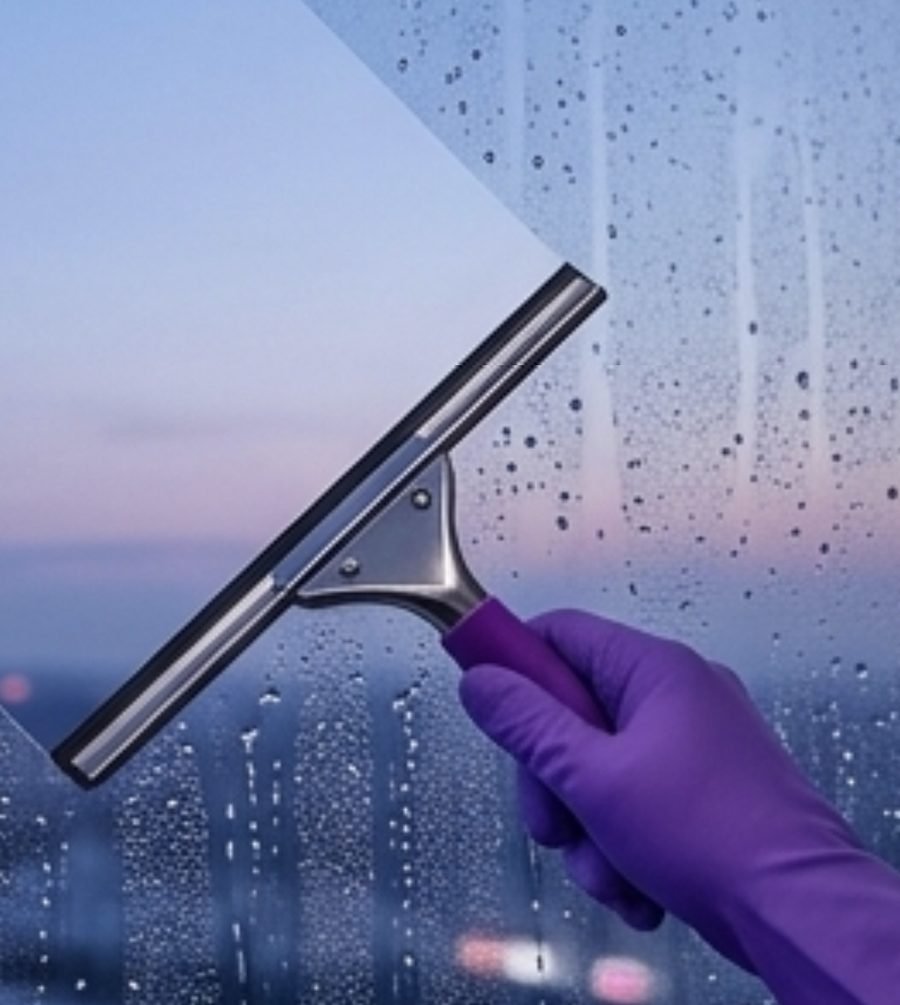 Streifenfreie Fensterreinigung mit Abzieher